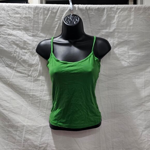 Vintage y2k 2000s green stretchy form fit tank top - Picture 3 of 5